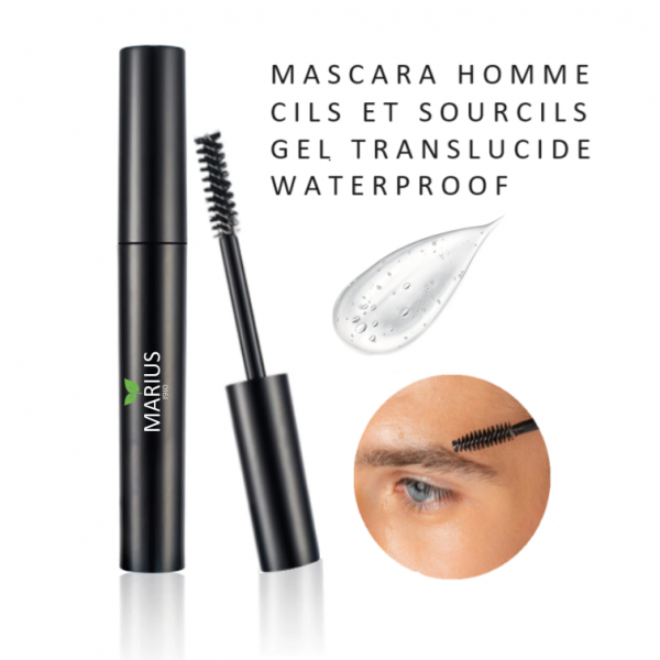 Gel transparent cils et sourcils pour homme