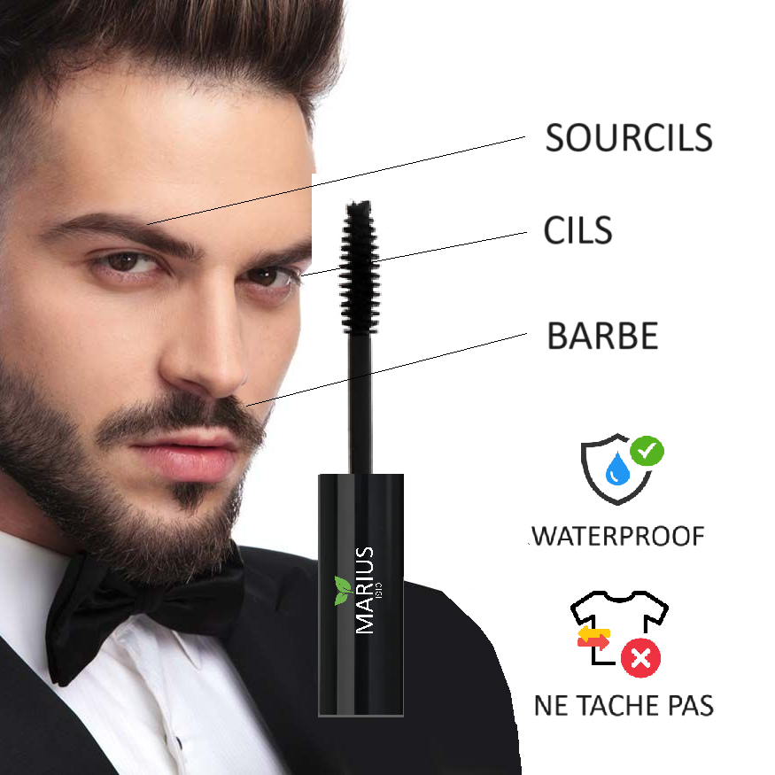 Mascara Barbe Cils et Sourcils Noir