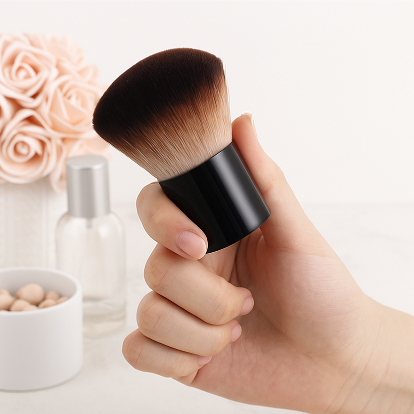 Pinceau Kabuki Homme avec sa trousse étui