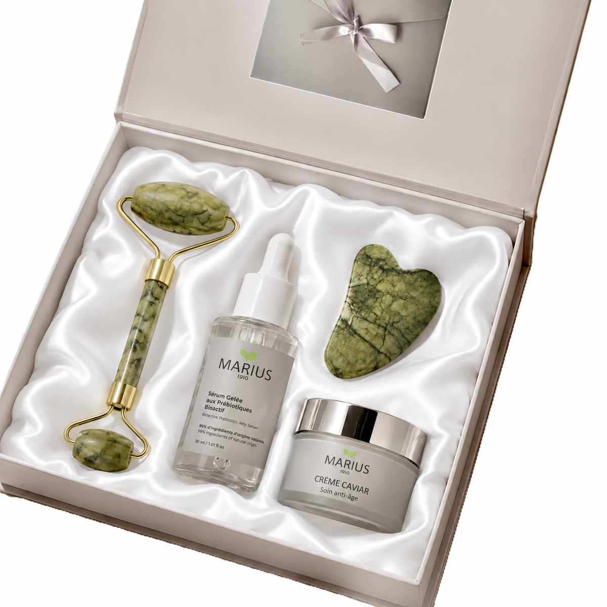 Le Rituel Sensoriel - Sérum · Roll-On · Gua Sha · Crème Caviar