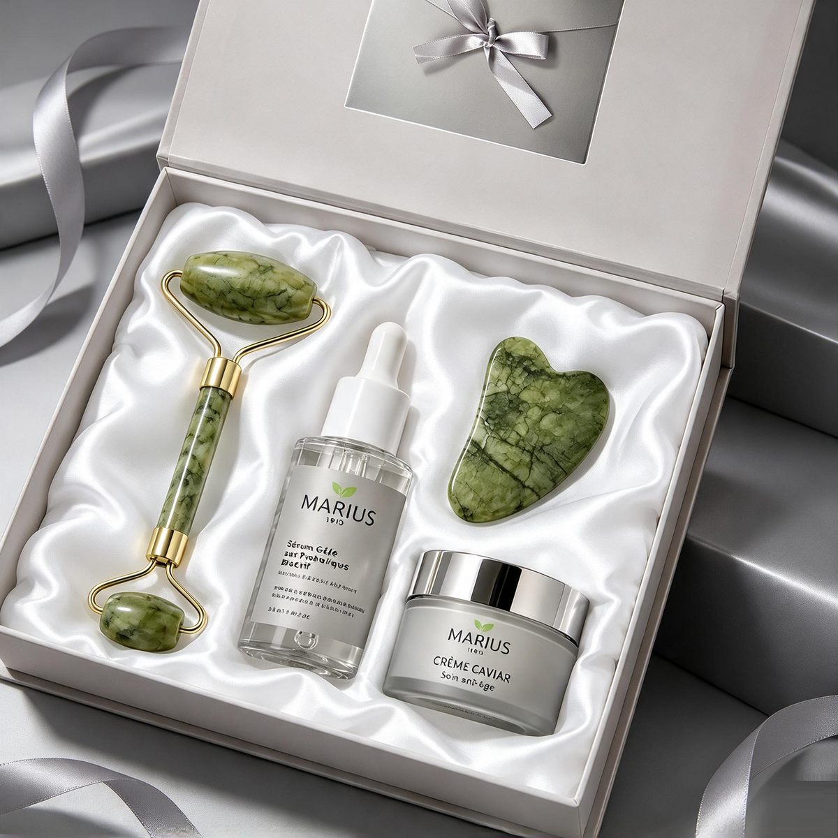 Le Rituel Sensoriel - Sérum · Roll-On · Gua Sha · Crème Caviar