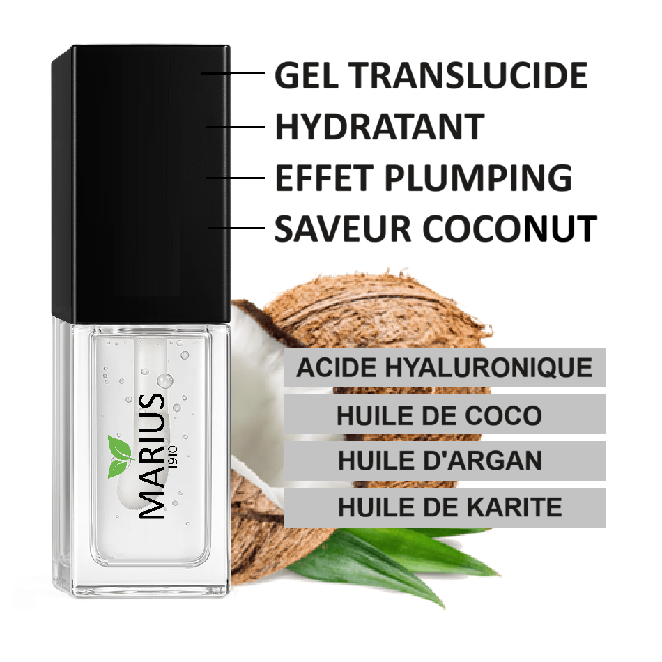 Lip Oil - Huile à Lèvres Hydratante & Plumping - Saveur Coco