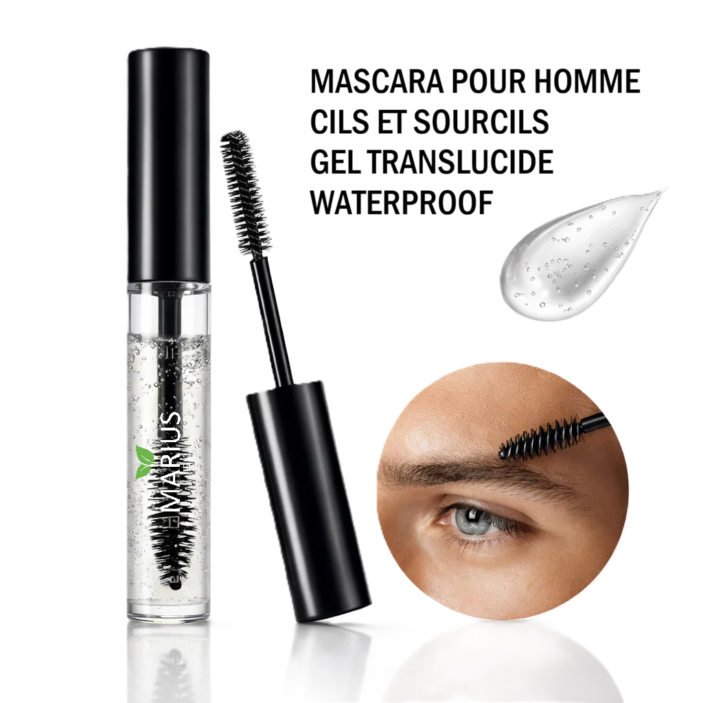 Gel transparent cils et sourcils pour homme