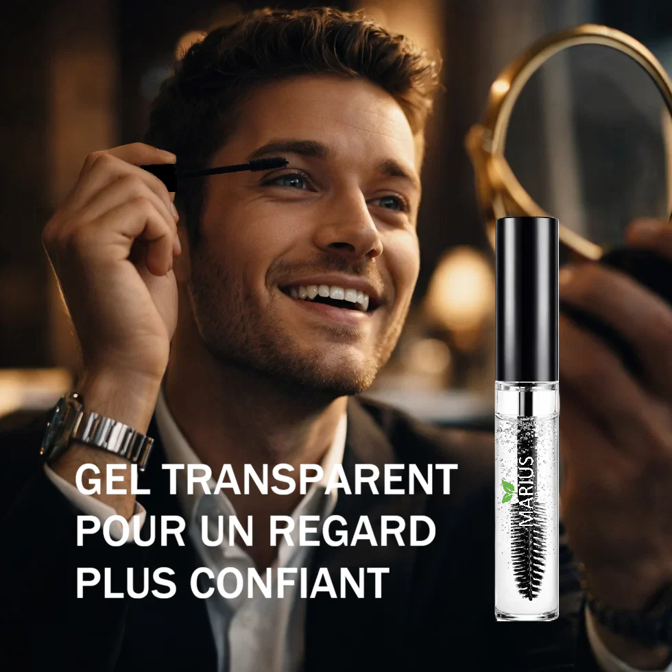 Gel transparent cils et sourcils pour homme