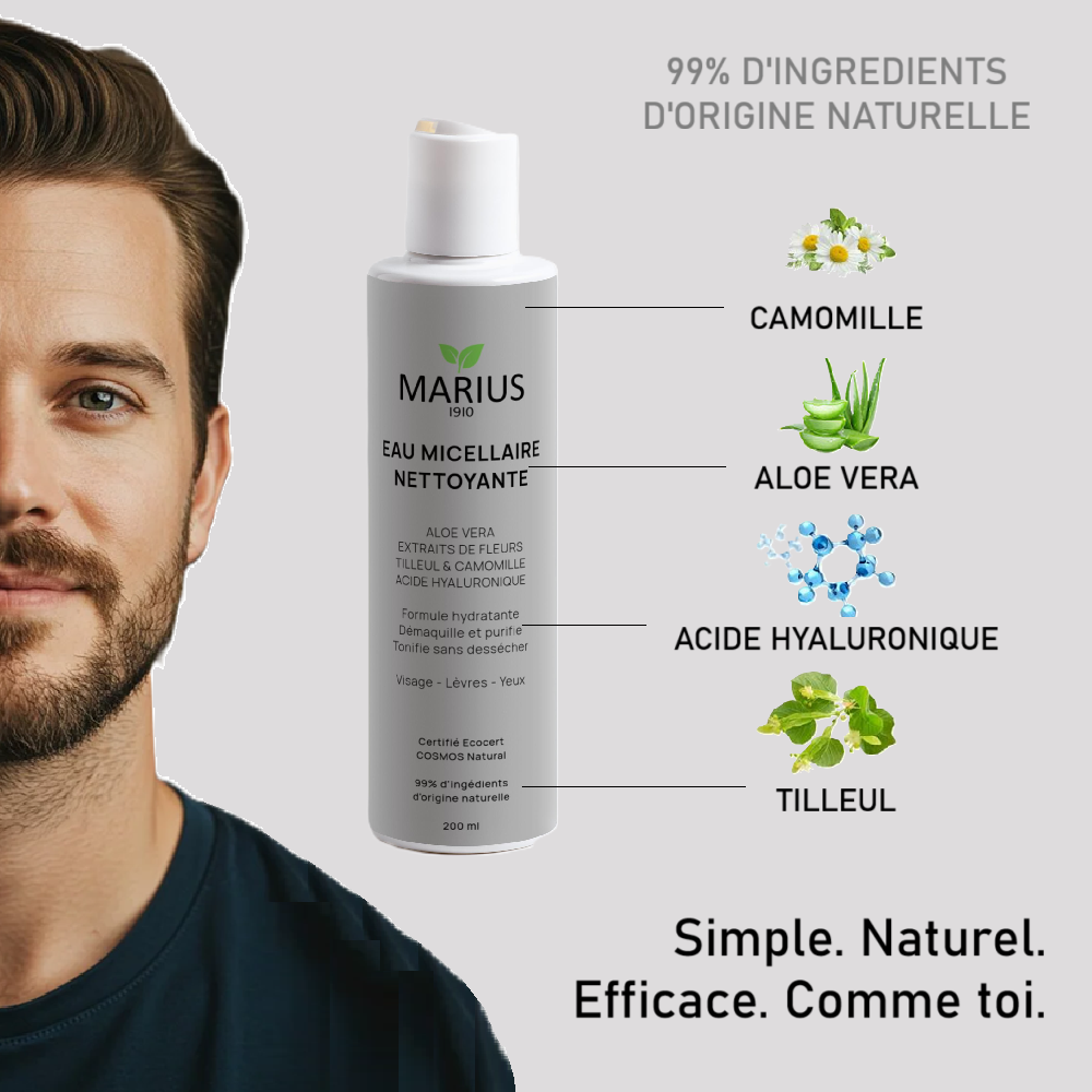 Eau micellaire nettoyante et purifiante
